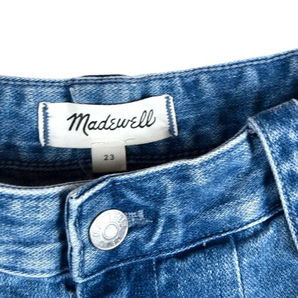 Madewell Women's Denim Pleated Mini Skirt in Upton Wash Size 23 Preppy Jeans - Picture 4 of 8